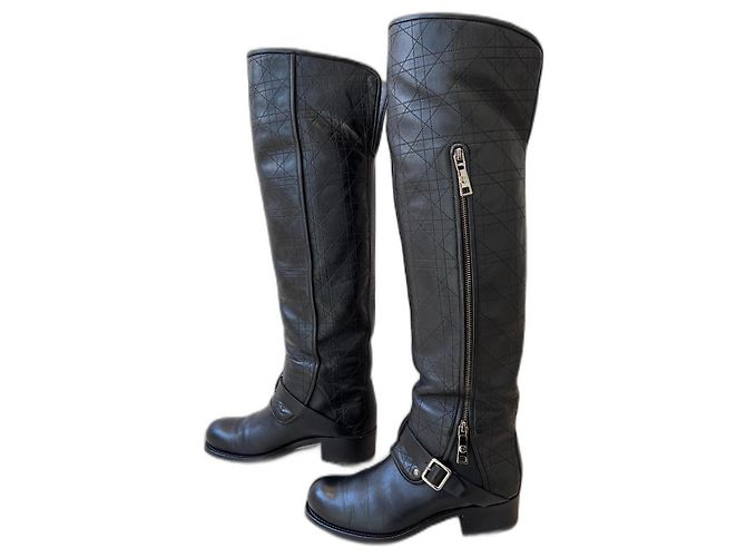 Botas Dior de piel negra Negro