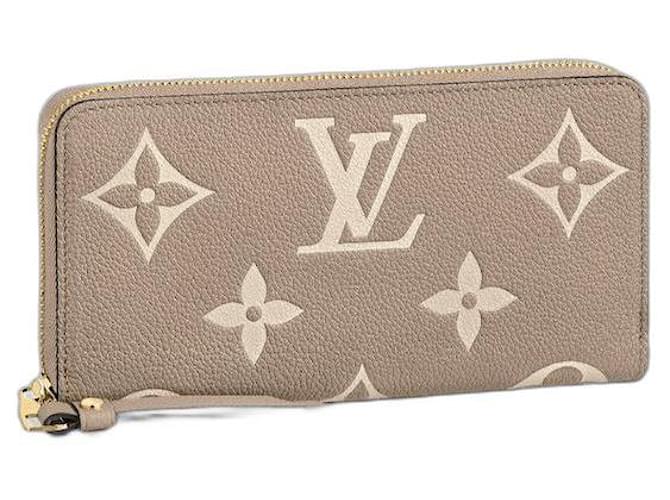 Louis Vuitton Tourterelle/Creme Monogram Empreinte Leather Zippy