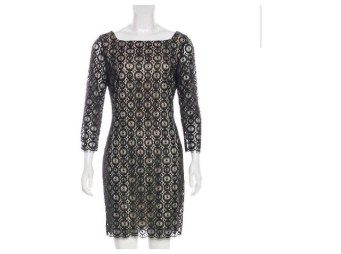 Diane Von Furstenberg Perlenbesetztes Spitzenkleid von DvF Zarah Schwarz