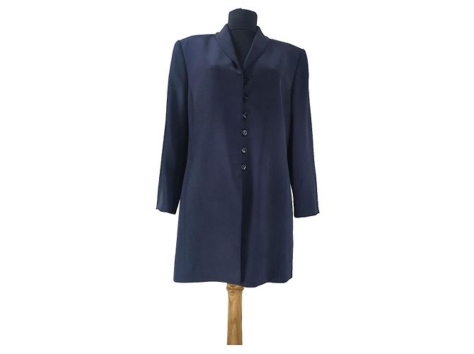 Jaeger Blue Silk Blazer