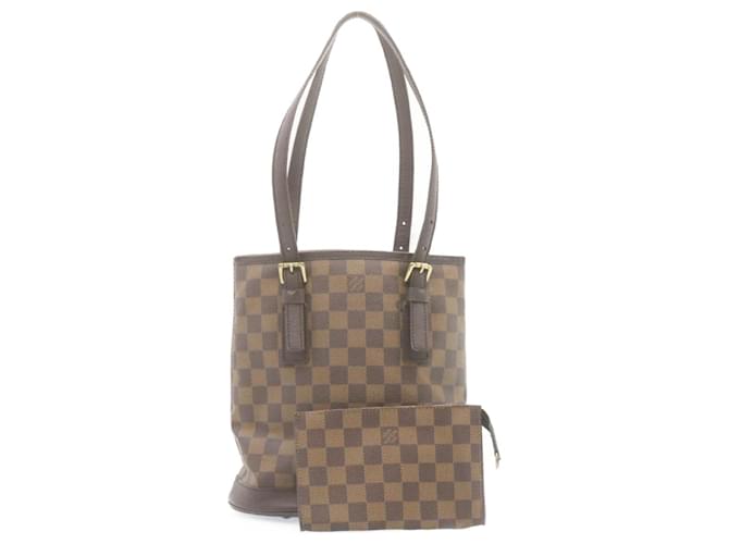 Louis Vuitton Bucket Brown Cloth  ref.502941