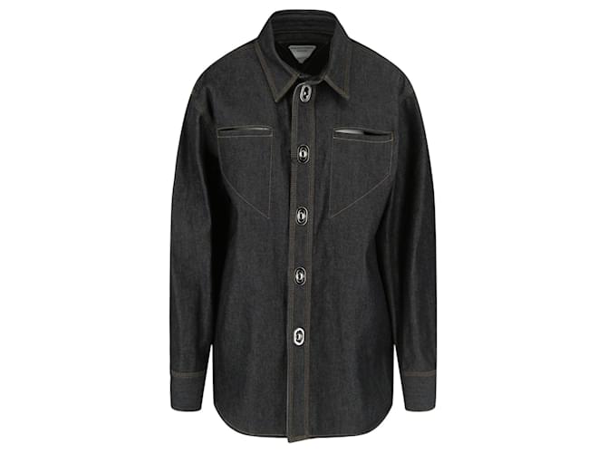 Camicia di jeans Bottega Veneta Blu Cotone  ref.502947