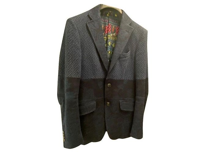 Etro Cotton Jacket Dark Blue