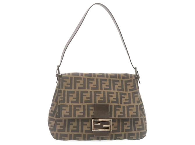 Baguette Baguete Fendi Mamma Marrom Lona  ref.503258