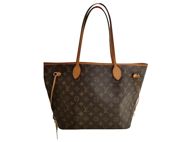 Louis Vuitton Neverfull Castaño Cuero de avestruz  ref.503349