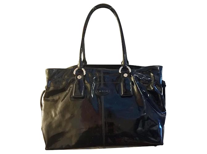 Tod's - Patent Leather Tote Black