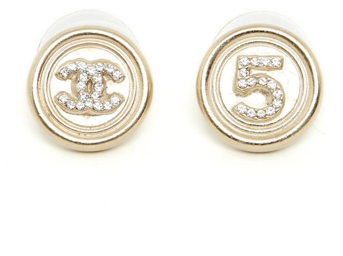 Chanel CC 5 botões Dourado Metal  ref.503551