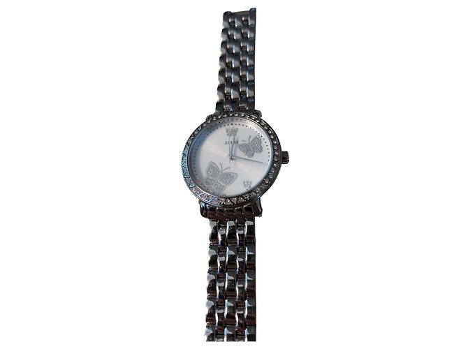 Relógio de pulso Guess aço prateado Prata