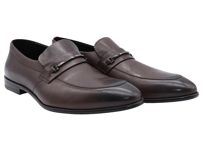 Hugo Boss Dress Appeal Loafers in Brown Leather  ref.503594