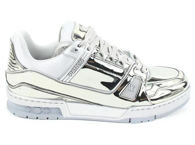Louis Vuitton Uomini 10 Sneaker US Virgil Abloh Silver Mirror