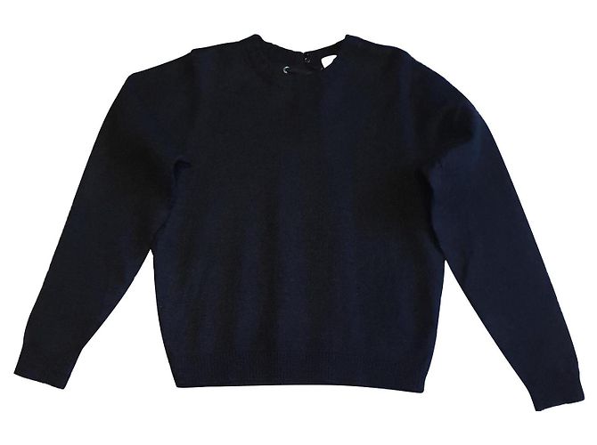 Moncler Pullover Schwarz Mohair Wolle 