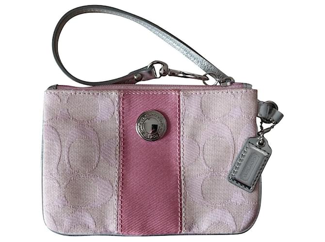 Coach Purses, wallets, cases Pink Cloth  ref.503637
