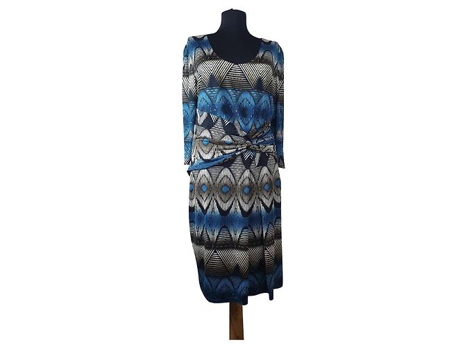 Joseph Ribkoff Kleid Blau Mehrfarbig Mehrfarben
