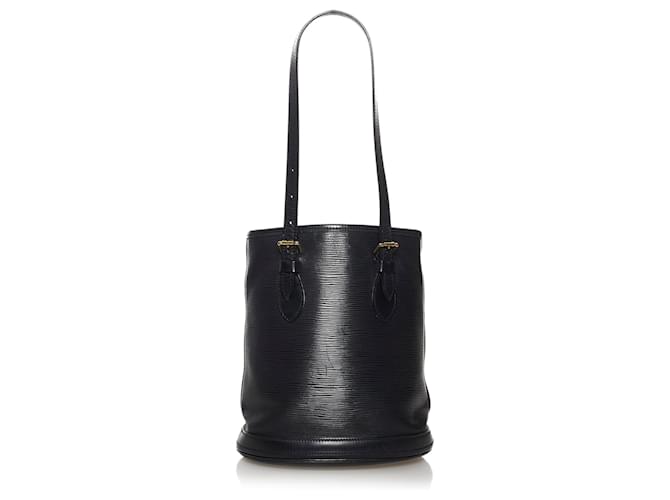 Louis Vuitton Black Epi Bucket PM Nero Pelle  ref.503725