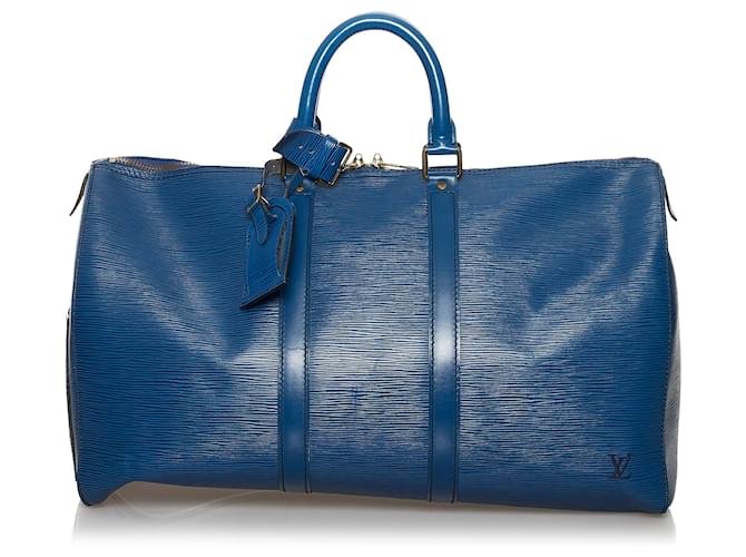 Louis Vuitton, Bags, Hplouis Vuitton Keepall 45 Epi Leather Blue