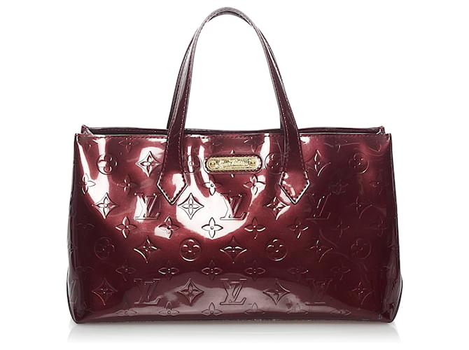 Purple Louis Vuitton Vernis Wilshire PM Handbag