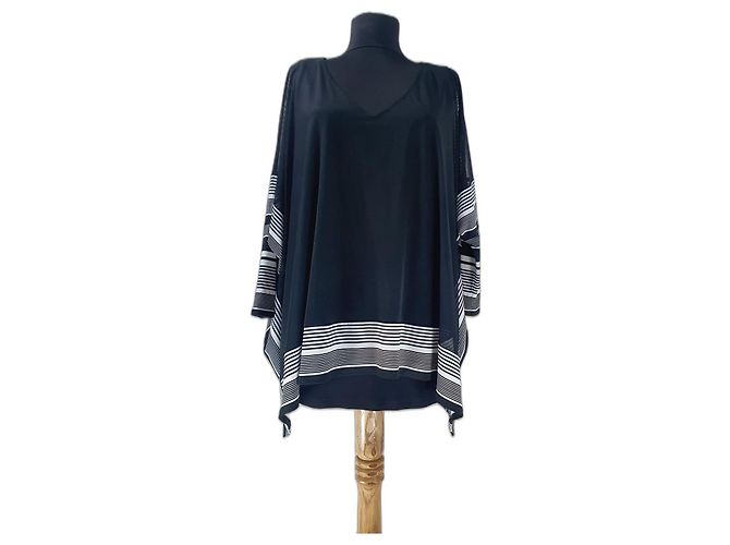 Joseph Ribkoff Schwarze Bluse im Poncho-Stil