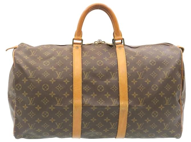 Louis Vuitton Keepall 50 Brown Cloth  ref.503859
