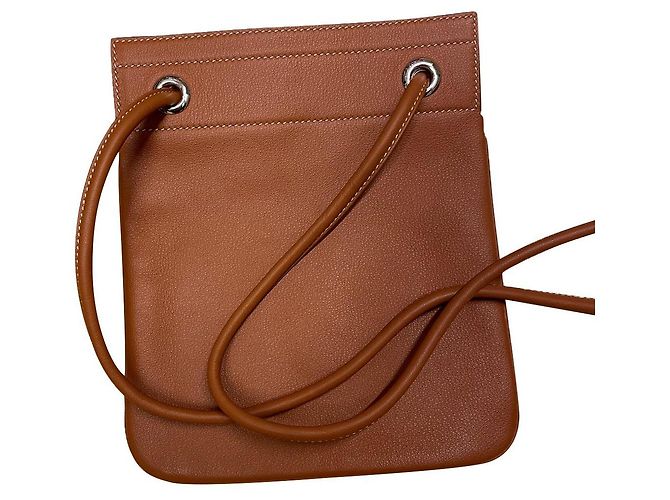 Hermès Aline Handtasche Leder Karamell