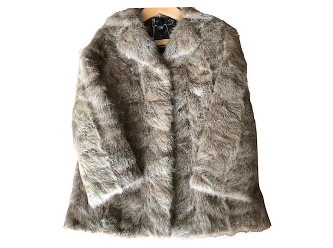 Autre Marque Coats, Outerwear Beige Fur  ref.503902