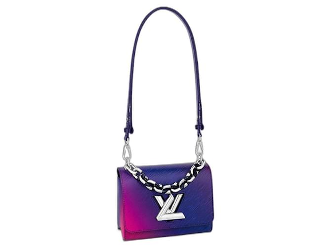 Louis Vuitton LV Twist PM saco epi Azul Couro  ref.504087
