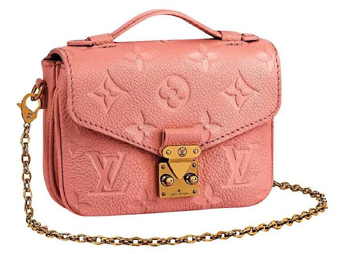 Louis Vuitton l. Micro Pochette rosa Pink Leder  ref.504140
