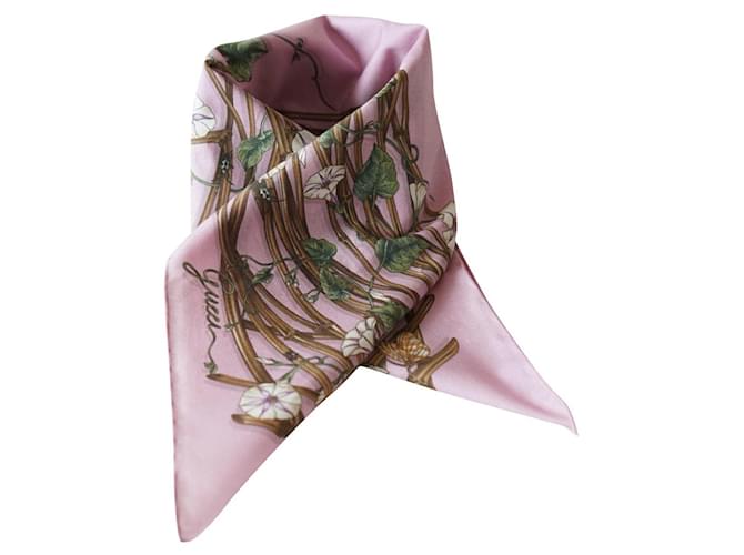 Gucci lenço de flora Rosa Multicor Algodão  ref.504272