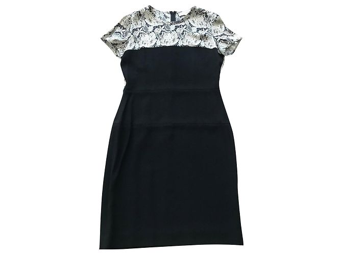 Stella Mc Cartney Abito Stella McCartney Perfecto Blu Notte Seta e Viscosa Nero