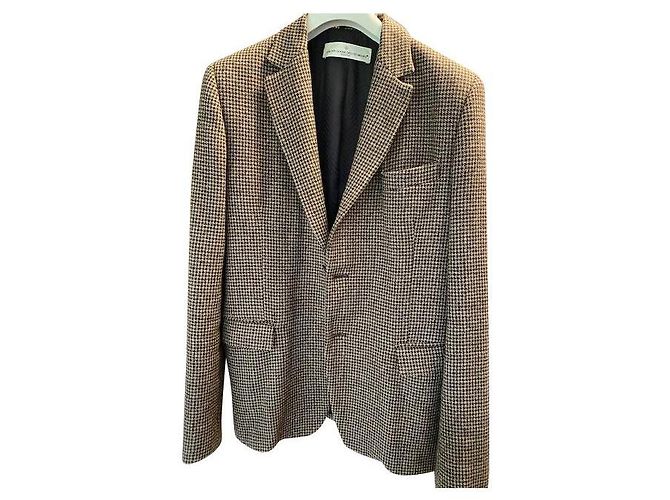 Golden Goose Deluxe Brand Brown houndstooth jacket Dark brown