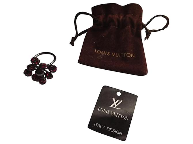 Louis Vuitton argolas Bordeaux Aço  ref.504318
