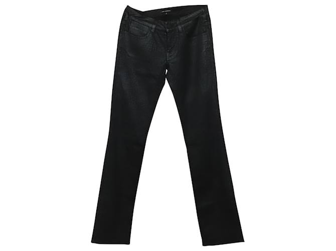 Karl Lagerfeld Stars Print Metallic Jeans in Black Cotton  ref.504344