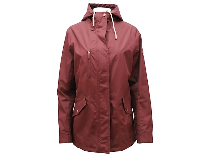 Barbour Headland Jacket in Burgundy Waterproof Canvas Dark red Cloth  ref.504351