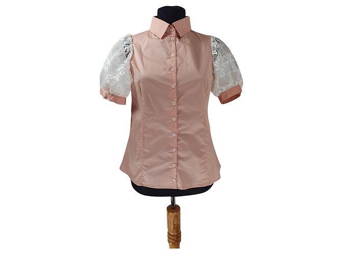 Camicia Anne Fontaine Rosa in Cotone e Viscosa