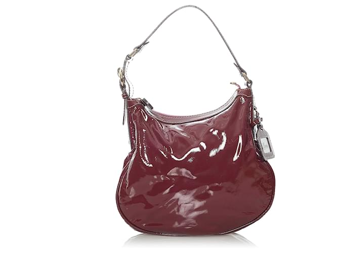 Gucci Burgundy Patent Leather Jumbo Logo Bag