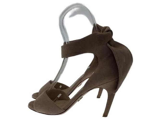 **[Used] Christian Dior Sandals / 36 / BEG / suede / back ribbon Beige  ref.504685