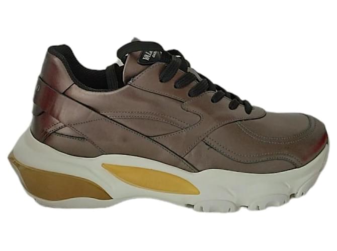 Valentino Bounce brown leather sneaker  ref.504696
