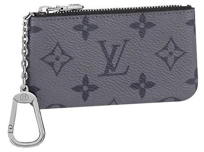 Louis Vuitton Keypouch Monogram Eclipse Reverse Grau Leder