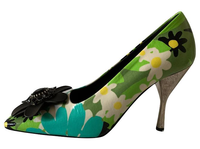 Escarpins Moncler à Imprimé Fleuri Cuir 39