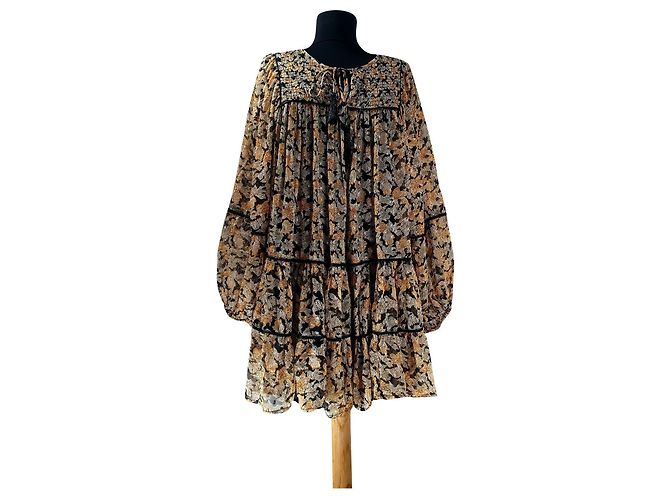 Free People Kleid M Polyester Mehrfarben