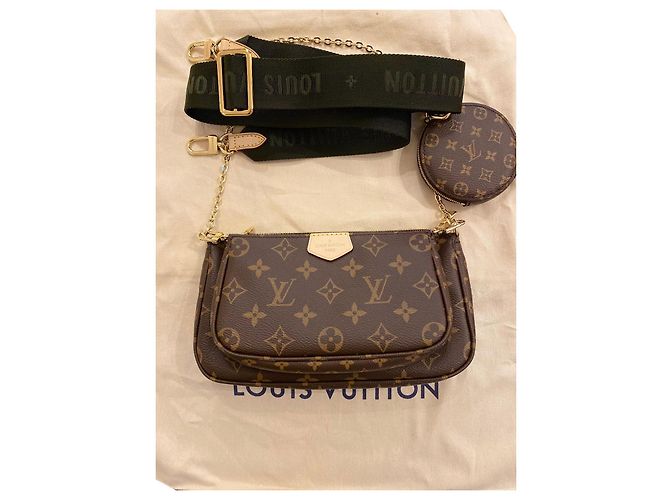 Louis Vuitton Multi Pochette Monogram Toile Verte Vert foncé