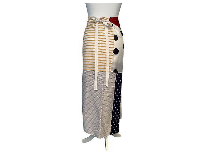 Gonna a busta Mm6 seta cotone viscosa multicolore
