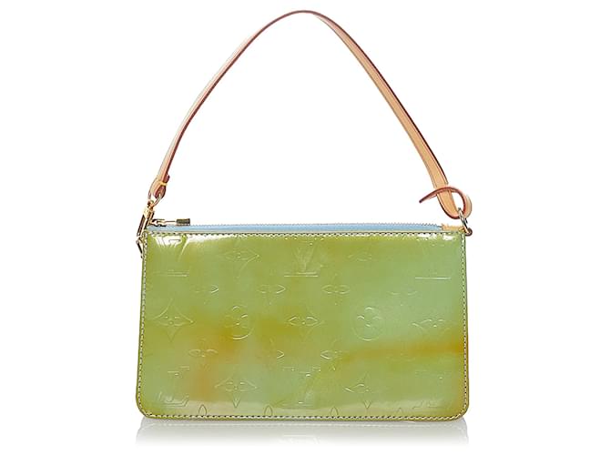 Louis Vuitton Green Vernis Lexington Pochette Leather Patent