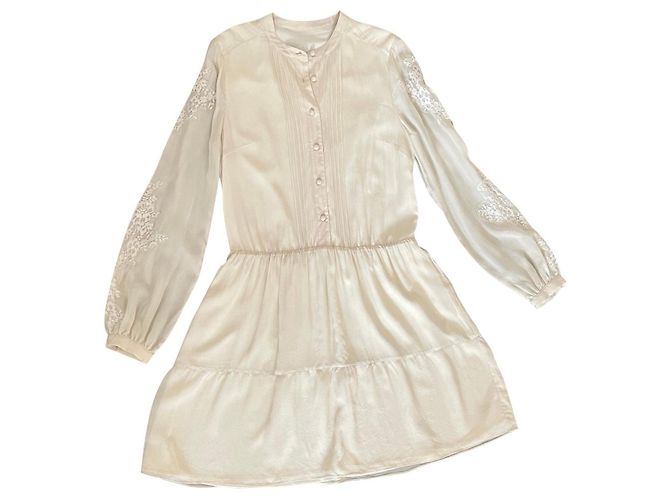 BDBA T Creme Chiffon Obe. 34-36-38 Bege Fora de branco