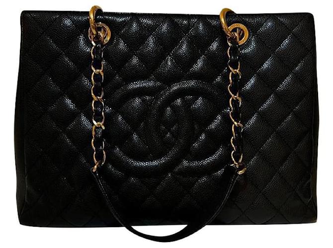 Chanel Grand Shopping Black Leather  ref.504972