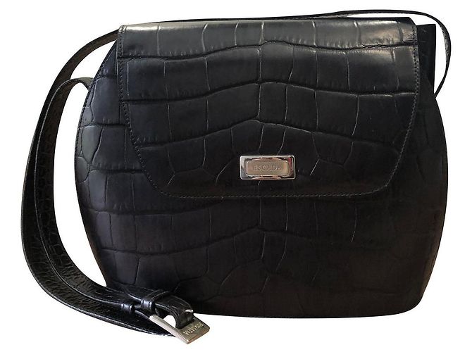 Borsa a tracolla Escada in pelle nera Nero