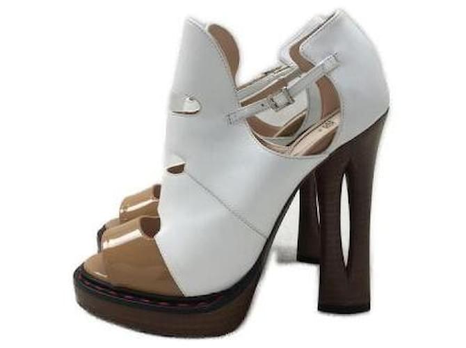 fendi heels white