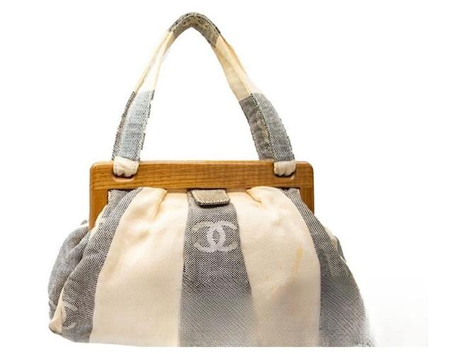 *[Used] CHANEL  Wood Tote Bag Triple Coco Canvas Multiple colors  ref.505010
