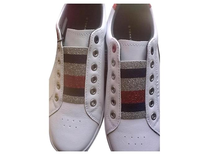 Tommy Hilfiger Sneakers White Leather  ref.505139