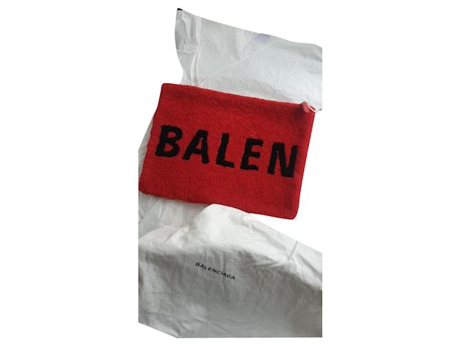 Balenciaga Handbags Red Wool Lambskin  ref.505275