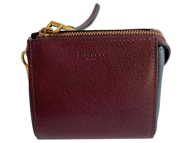 Givenchy portefeuilles Cuir Bordeaux Vert foncé ref.505589 - Joli Closet